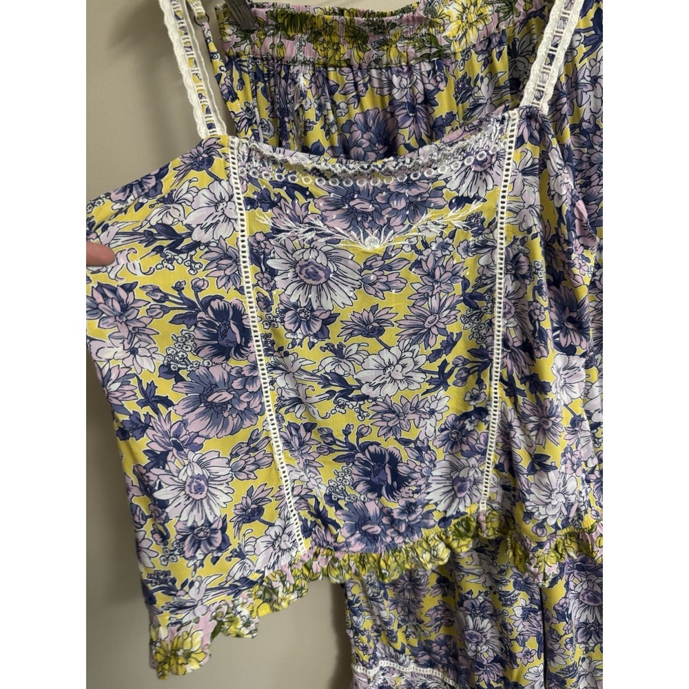 Anthropologie Pajamas Floral Pattern SET Pants Tank Camisole Size Small - Picture 3 of 13